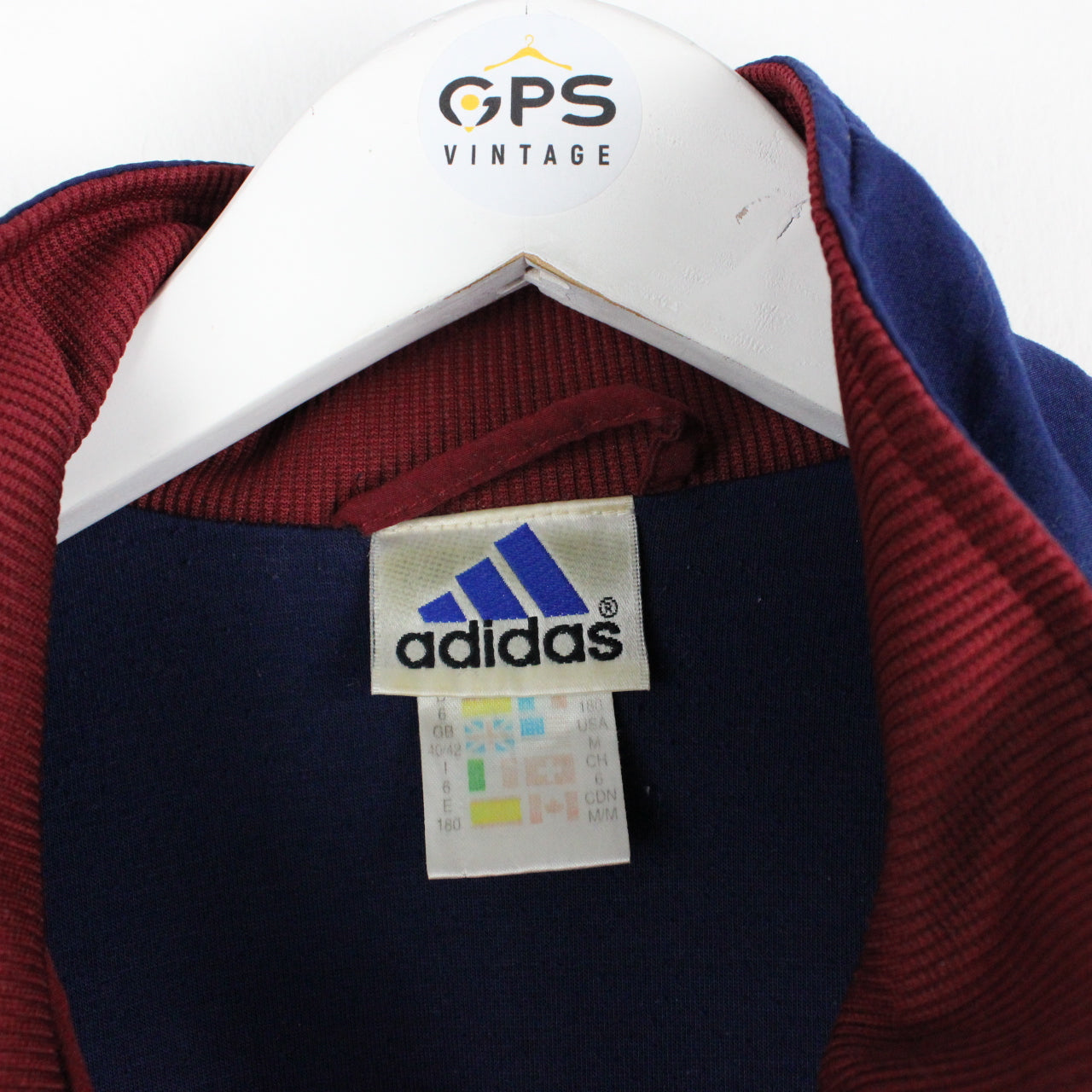 Vintage 90s ADIDAS Track Top Jacket Red | Large