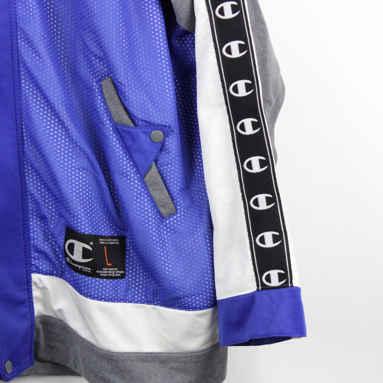 Vintage CHAMPION Track Top Blue | Large