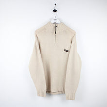 Load image into Gallery viewer, NAPAPIJRI 1/4 Zip Knit Sweatshirt Beige | Medium
