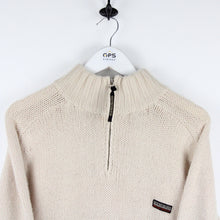 Load image into Gallery viewer, NAPAPIJRI 1/4 Zip Knit Sweatshirt Beige | Medium
