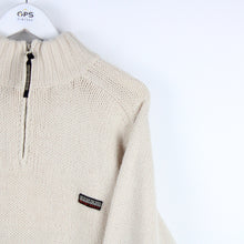 Load image into Gallery viewer, NAPAPIJRI 1/4 Zip Knit Sweatshirt Beige | Medium
