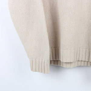 NAPAPIJRI 1/4 Zip Knit Sweatshirt Beige | Medium