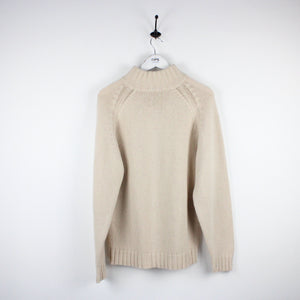 NAPAPIJRI 1/4 Zip Knit Sweatshirt Beige | Medium