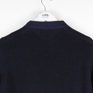 STONE ISLAND Zip Knit Sweatshirt Navy Blue | Medium