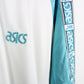 Vintage 90s ASICS Track Top White | Large