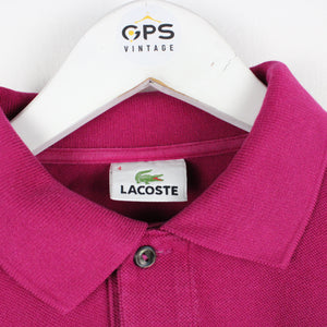 LACOSTE Polo Shirt Pink | Medium