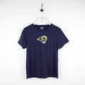 Womens REEBOK LA RAMS T-Shirt Navy Blue | Small