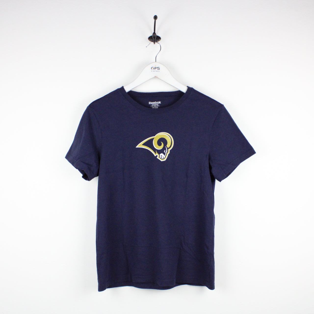 Womens REEBOK LA RAMS T-Shirt Navy Blue | Small