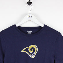 Load image into Gallery viewer, Womens REEBOK LA RAMS T-Shirt Navy Blue | Small
