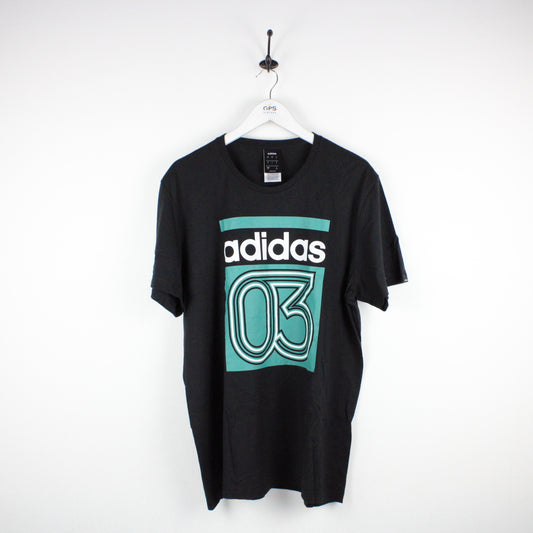 ADIDAS T-Shirt Black | Large