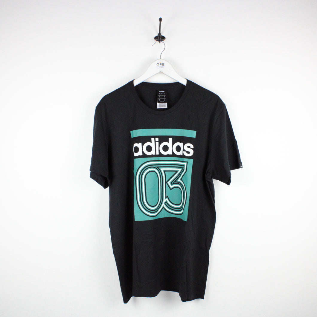 ADIDAS T-Shirt Black | Large