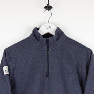 LACOSTE 1/4 Zip Sweatshirt Navy Blue | XS