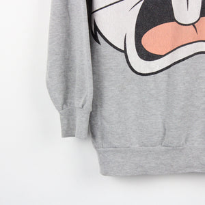 Vintage 90's LOONEY TUNES Sweatshirt Grey | Medium