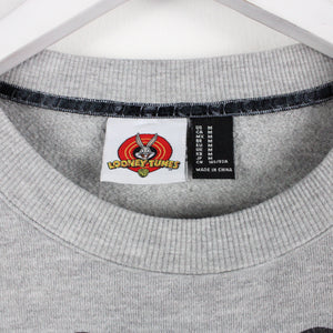 Vintage 90's LOONEY TUNES Sweatshirt Grey | Medium