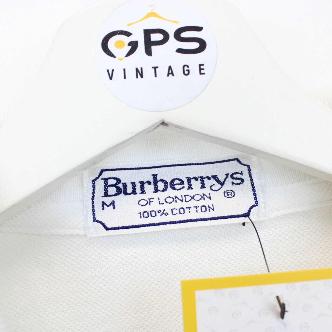 BURBERRYS 90s Polo Shirt White | Medium
