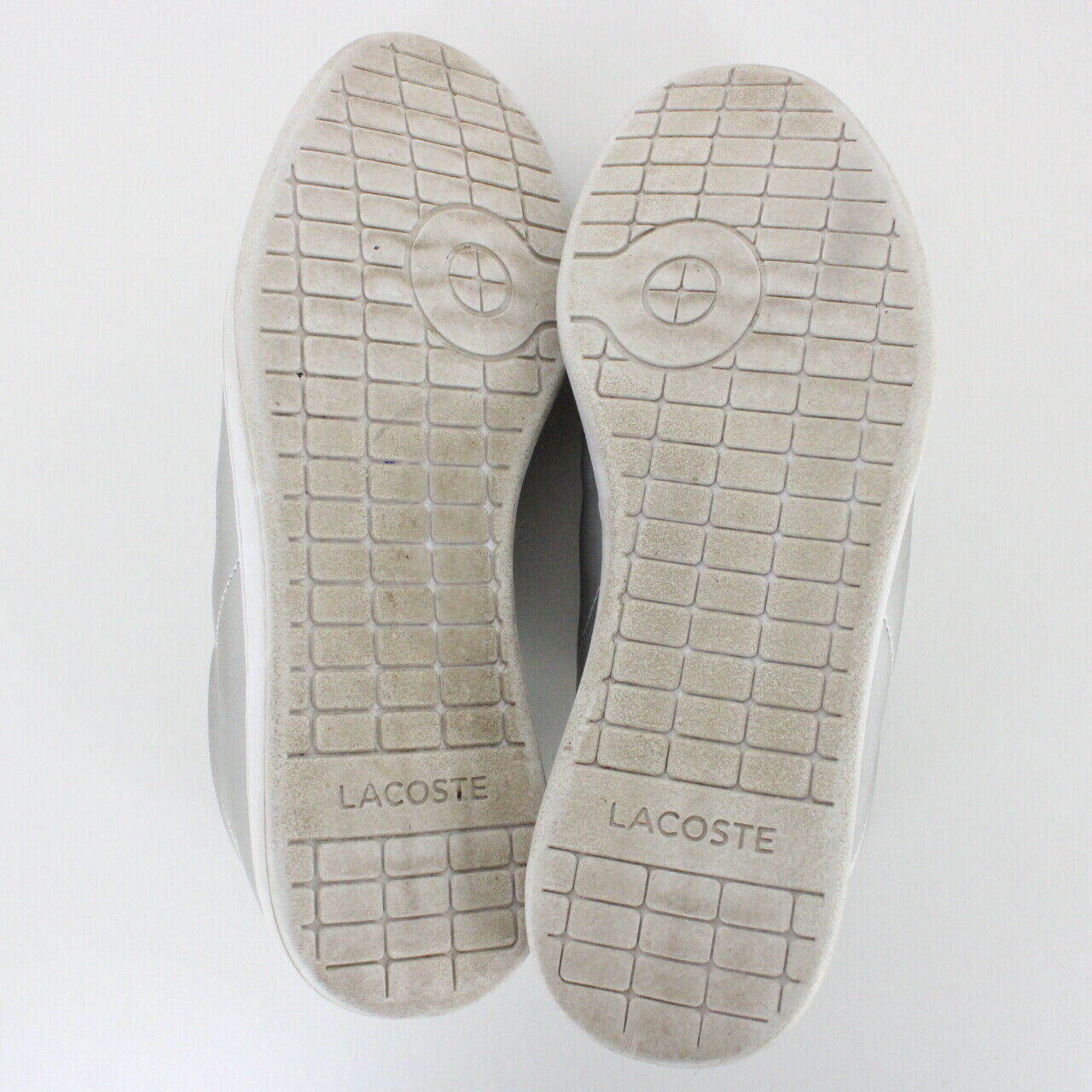 Womens LACOSTE Carnaby Evo Trainers Silver | UK 6