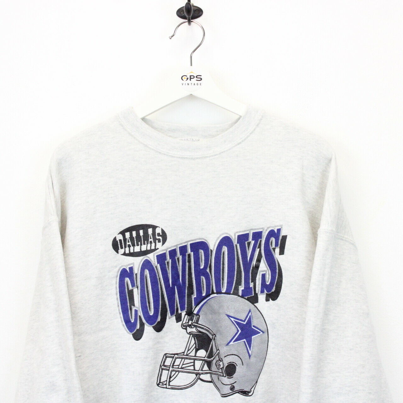 NFL 90s Dallas COWBOYS Sweatshirt Grey | Large