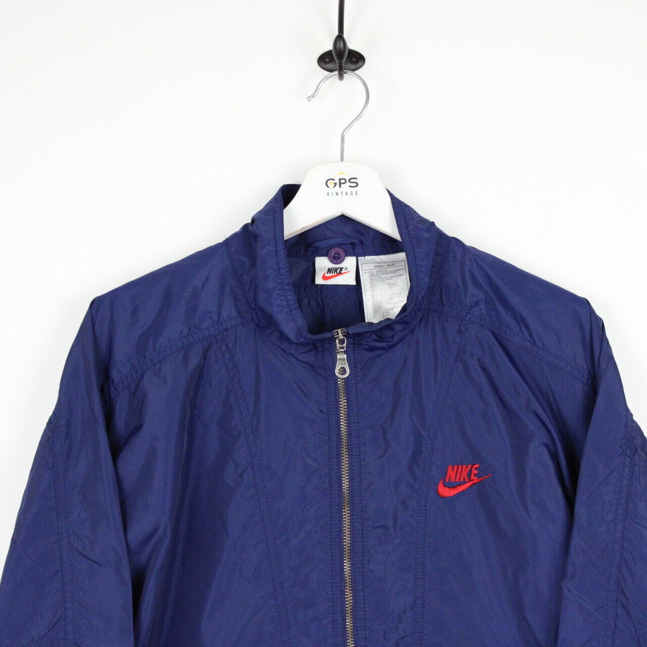 Vintage 90s NIKE Track Top Jacket Navy Blue | Medium