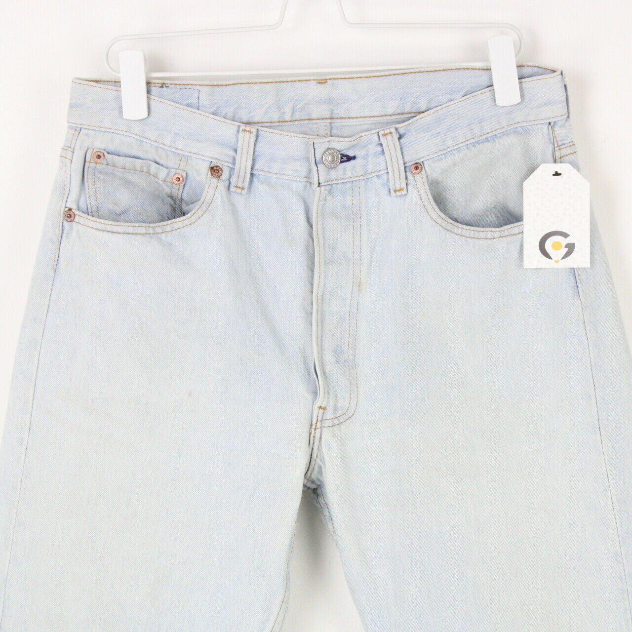 Mens LEVIS 501 Jeans Light Blue | W32 L32