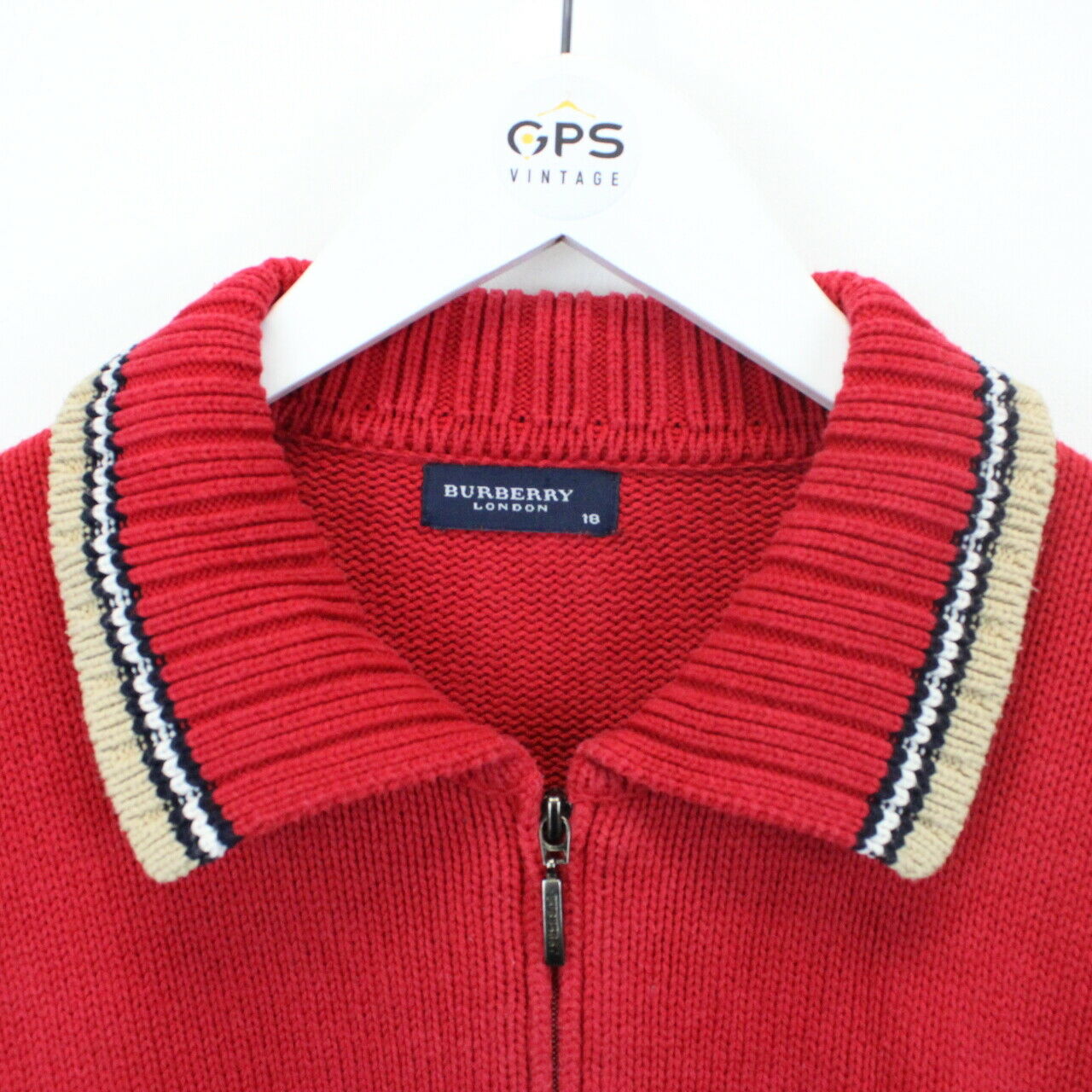 Womens BURBERRY Knit Sweatshirt Red | Small
