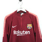NIKE FC BARCELONA 1/4 Zip Sweatshirt Red | Large