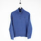 Mens RALPH LAUREN 1/4 Zip Sweatshirt Blue | Medium