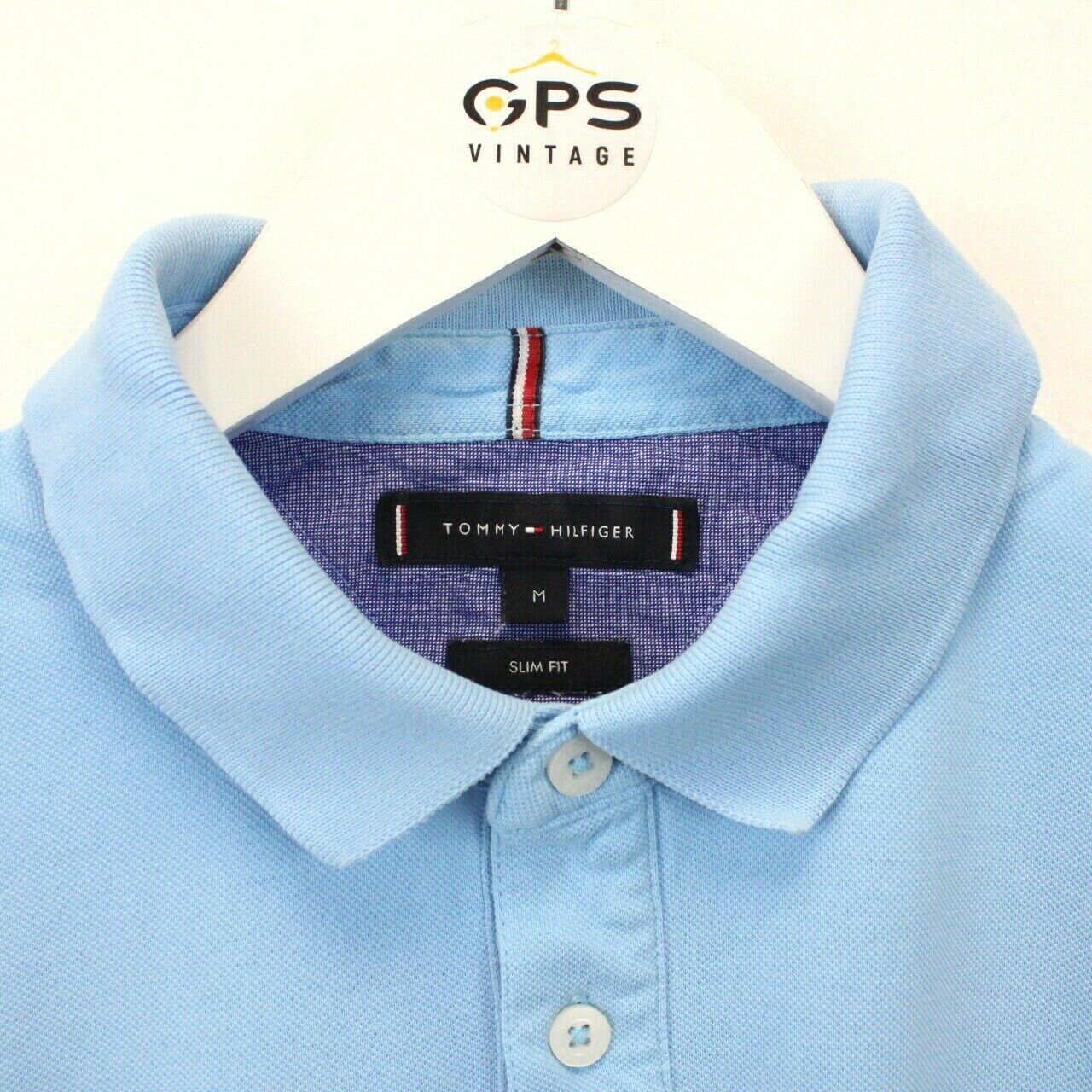 TOMMY HILFIGER Polo Shirt Blue | Medium