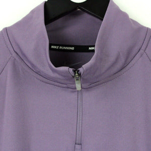 Womens NIKE 1/4 Zip Sweatshirt Purple | Large