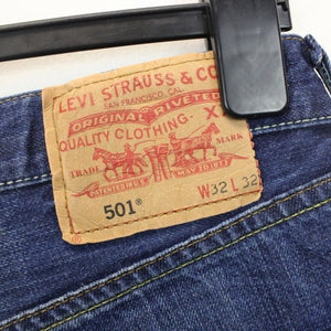 Womens LEVIS 501 Shorts Dark Blue | W32