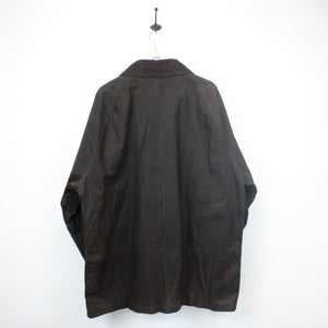 BARBOUR Leather Beaufort Jacket Brown | XXL