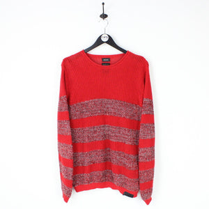 Mens DIESEL Knit Sweatshirt Red | Medium