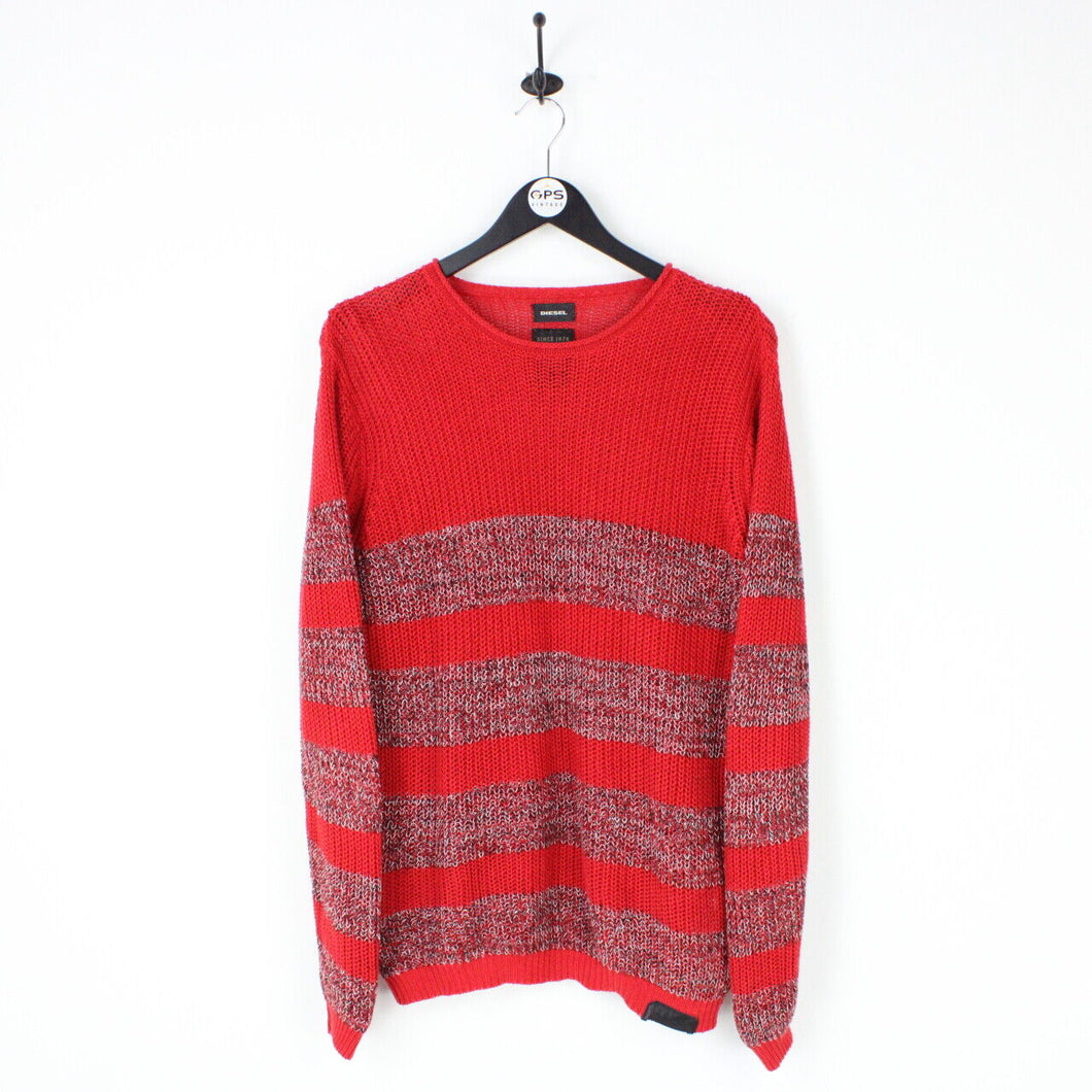 Mens DIESEL Knit Sweatshirt Red | Medium