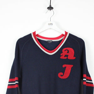 Womens ARMANI Knit Sweatshirt Navy Blue | Medium