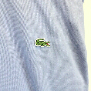 LACOSTE Polo Shirt Blue | Large
