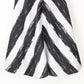 Womens Chevron Midi Skirt Black White | Small