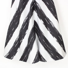 Load image into Gallery viewer, Womens Chevron Midi Skirt Black White | Small
