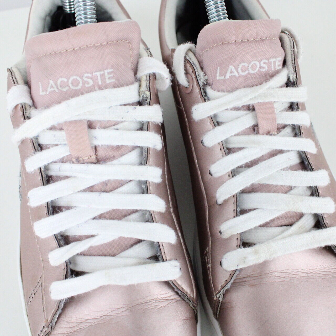 Womens LACOSTE Carnaby Evo Trainers Pink | UK 5