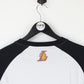 Mens CHAMPION LA LAKERS Long Sleeve T-Shirt White | Medium