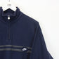 NIKE 00s 1/4 Zip Sweatshirt Navy Blue | Large
