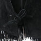 Womens Suede Vest Black | Small