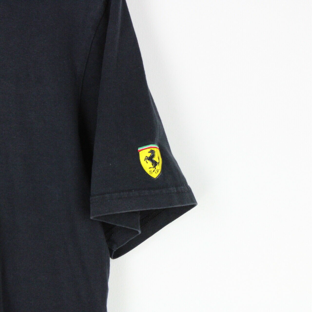 Mens FERRARI Scuderia T-Shirt Black | XL