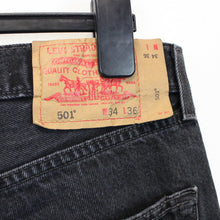 Load image into Gallery viewer, LEVIS 501 Jeans Black Charcoal | W34 L32
