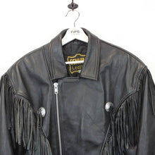 Load image into Gallery viewer, Womens 90s Leather Western Jacket Black | XL
