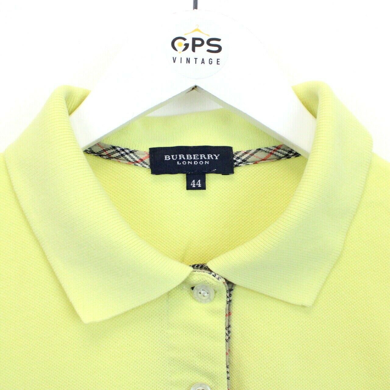 Womens BURBERRY Polo Shirt Yellow | XS