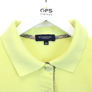 Womens BURBERRY Polo Shirt Yellow | XS