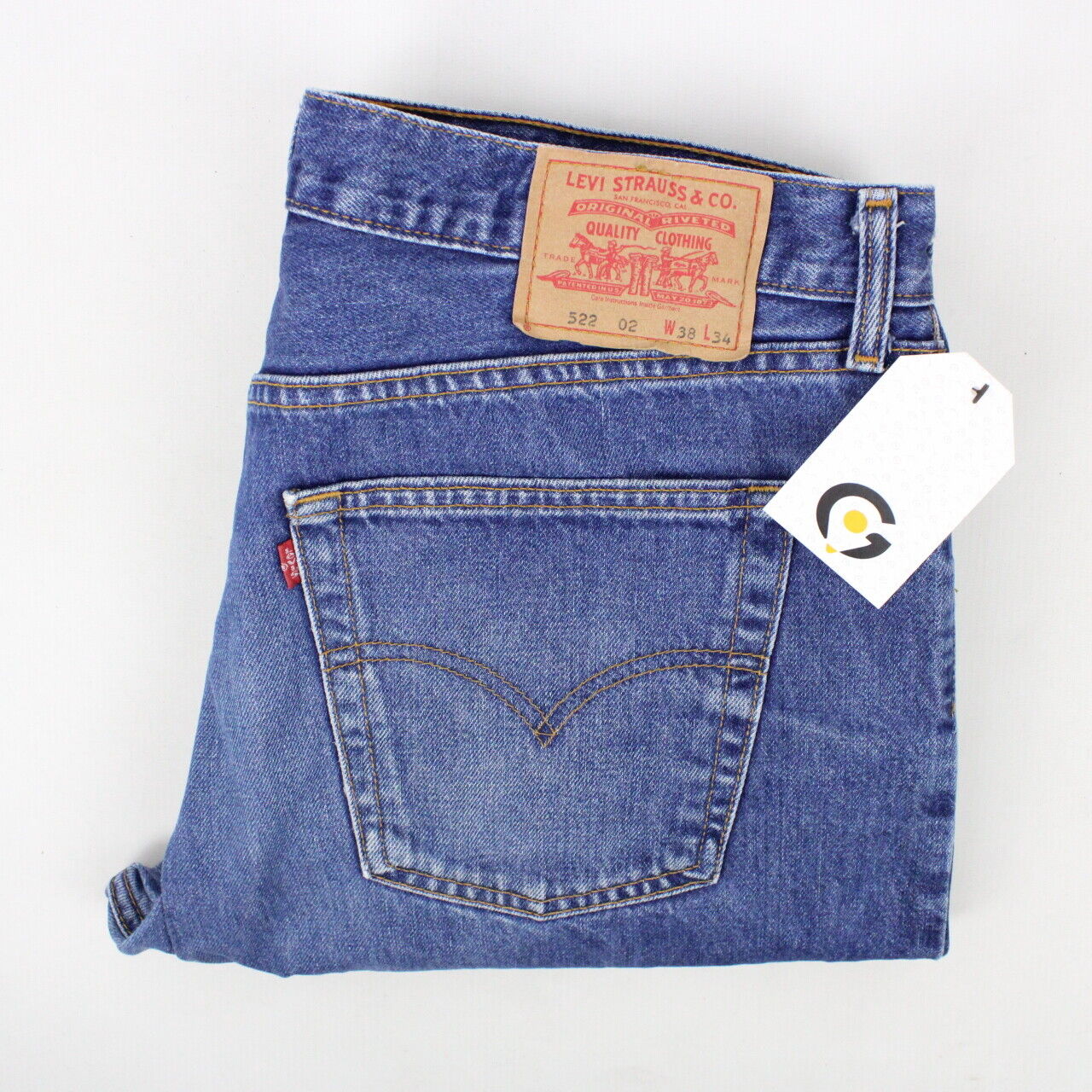 Mens LEVIS 522 Jeans Mid Blue | W38 L34