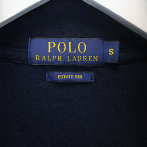 RALPH LAUREN 1/4 Zip Knit Sweatshirt Navy Blue | Small