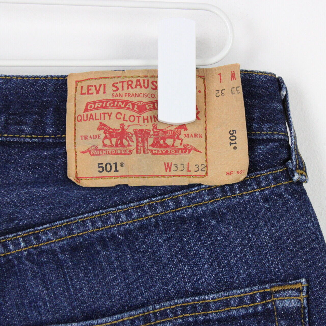 Mens LEVIS 501 Jeans Mid Blue | W33 L30