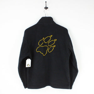 Mens JACK WOLFSKIN 1/4 Zip Fleece Black | Large