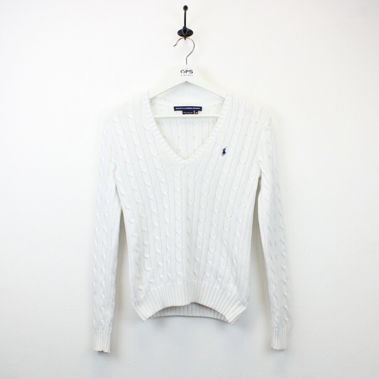 Womens RALPH LAUREN Knit Sweatshirt White | Small